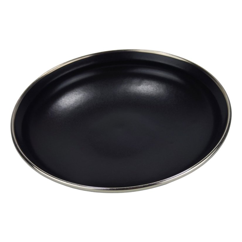 Smaltovaná poklice ø 18 cm - LUX | BELIS černá