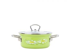 Smaltovaný rendlík s poklicí ø 16 cm - 1.4 l - DAISY | BELIS