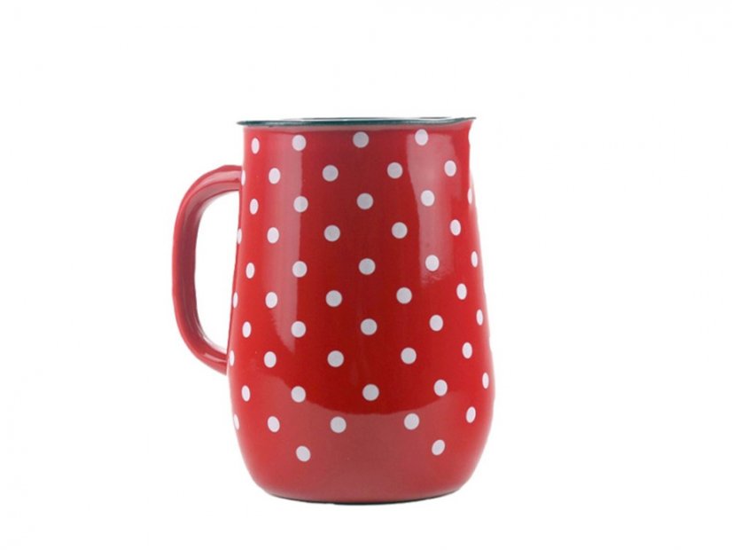 Smaltovaný džbán ø 11.5 cm - 2.5 l červený
