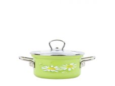 Smaltovaný rendlík s poklicí ø 24 cm - 4.5 l - DAISY | BELIS