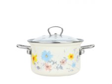 Smaltovaný hrnec se skleněnou poklicí ø 20 cm - 3.6 l - MEADOW | BELIS