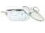 Smaltovaný rendlík se skleněnou poklicí ø 24 cm - 4 l - PREMIUM bílý | BELIS