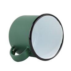 Smaltovaný hrnek ø 8 cm - 0.35 l zelený matný - ČESKÝ PLECHÁČEK | BELIS