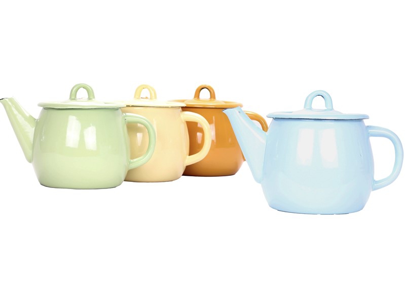 Smaltovaná konvice - 1 l tyrkysová