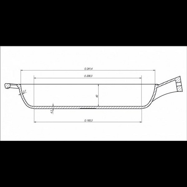Litinová pánev ø 24 cm s dřevěným držadlem - Litina | MAYSTERNYA