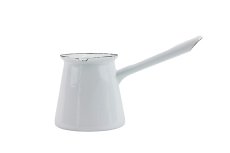 Smaltovaná džezva na kávu bílá ø 9 cm - 0.4 l