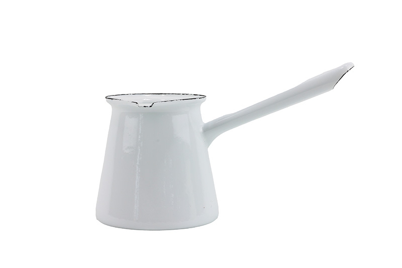 Smaltovaná džezva na kávu bílá ø 9 cm - 0.4 l