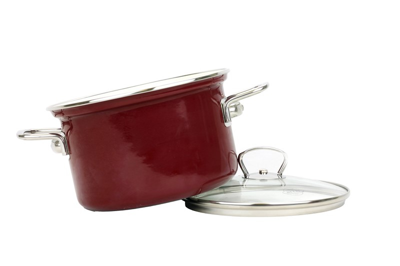 Smaltovaný hrnec s poklicí ø 16 cm - 2 l - ECO-CERAMIC | BELIS