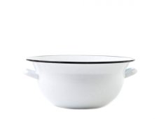 Smaltovaný krajáč / misa ø 34 cm biela