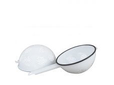 Smaltovaný cedník ø 20 cm bílý