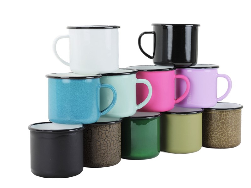 Smaltovaný hrnek ø 8 cm - 0.35 l bílý - MEADOW | BELIS