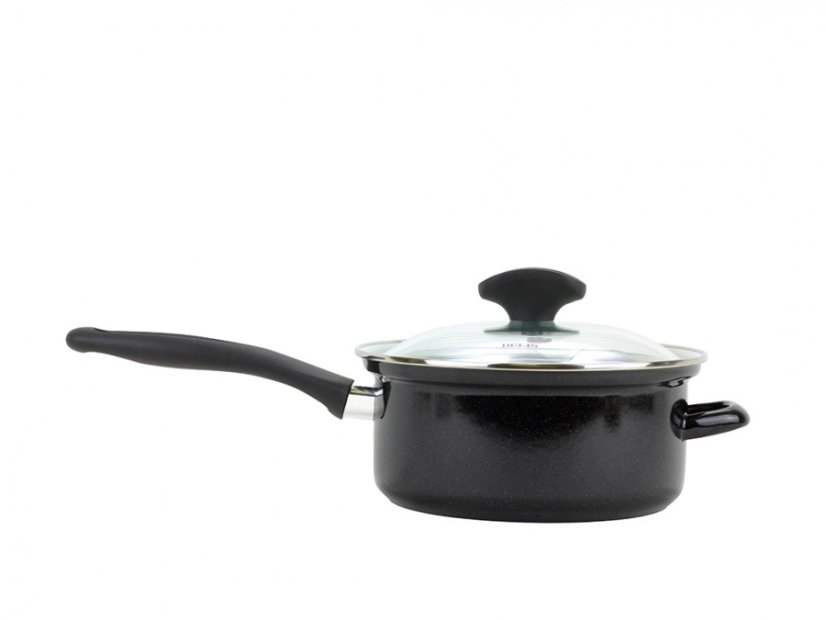 Smaltovaný rendlík s držadlem a skleněnou poklicí ø 20 cm - 2.6 l - STANDARD PLUS | BELIS