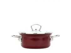 Smaltovaný rendlík s poklicí ø 16 cm - 1.4 l - ECO-CERAMIC | BELIS - 2 jakost