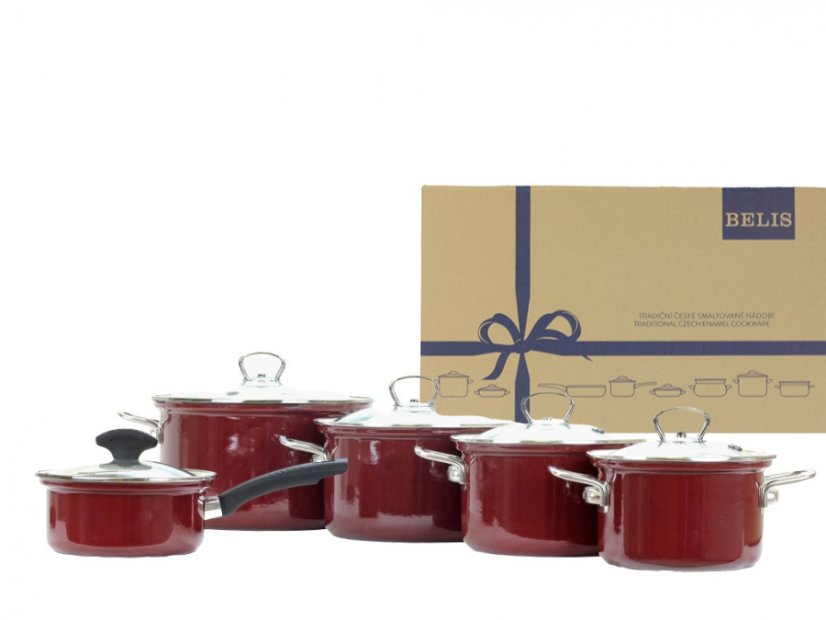 Smaltovaná sada nádobí 10-dílná - ECO-CERAMIC | BELIS
