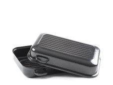 Smaltovaný dvoupekáč s žebrováním 40 cm ucha z boku - PEKÁČE | BELIS