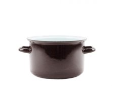 Smaltovaný hrnec ø 14 cm - 1.2 l - STANDARD hnědý | SFINX