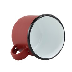 Smaltovaný hrnek ø 8 cm - 0.35 l červený matný - ČESKÝ PLECHÁČEK | BELIS