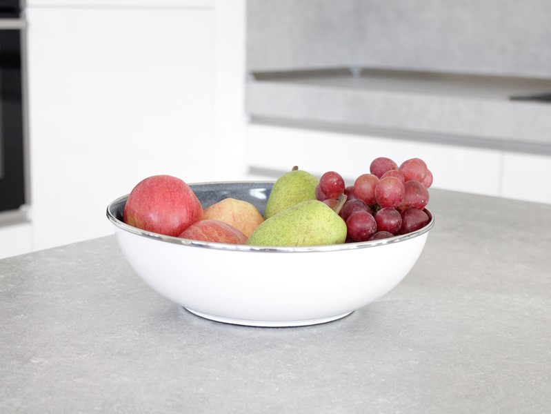 Smaltovaná miska ø 18 cm - 0.8 l malá PREMIUM bílý | BELIS
