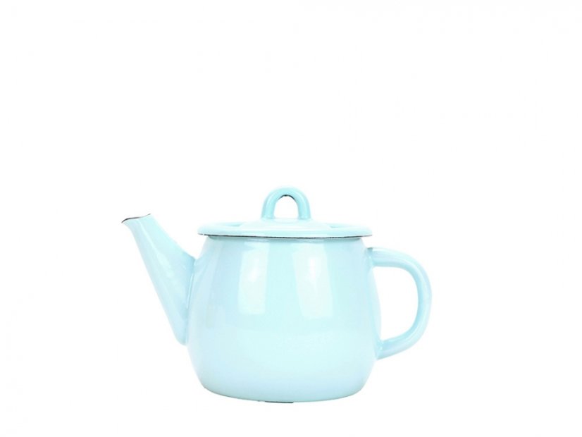 Smaltovaná konvice - 1 l tyrkysová