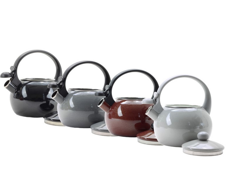 Smaltovaný čajník - 2.2 l šedý