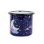 Smaltovaný hrnek ø 7 cm - 0.25 l tmavě modrý "mráček" - ČESKÝ PLECHÁČEK | RADOST enamel