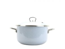 Smaltovaný hrniec so sklenenou pokrievkou ø 18 cm – 2,2 l – PREMIUM sivý | BELIS