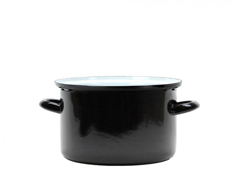 Smaltovaný hrnec ø 22 cm - 4.5 l - STANDARD černý | SFINX