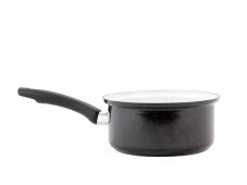 Smaltovaný rendlík s držadlem ø 14 cm - 0.8 l - STANDARD černý | SFINX