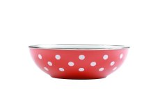 Smaltovaná miska ø 18 cm - 0.8 l velká červená PUNTÍK červený | BELIS
