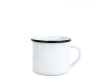 Smaltovaný hrnek ø 8 cm - 0.35 l bílý - ČESKÝ PLECHÁČEK | BELIS
