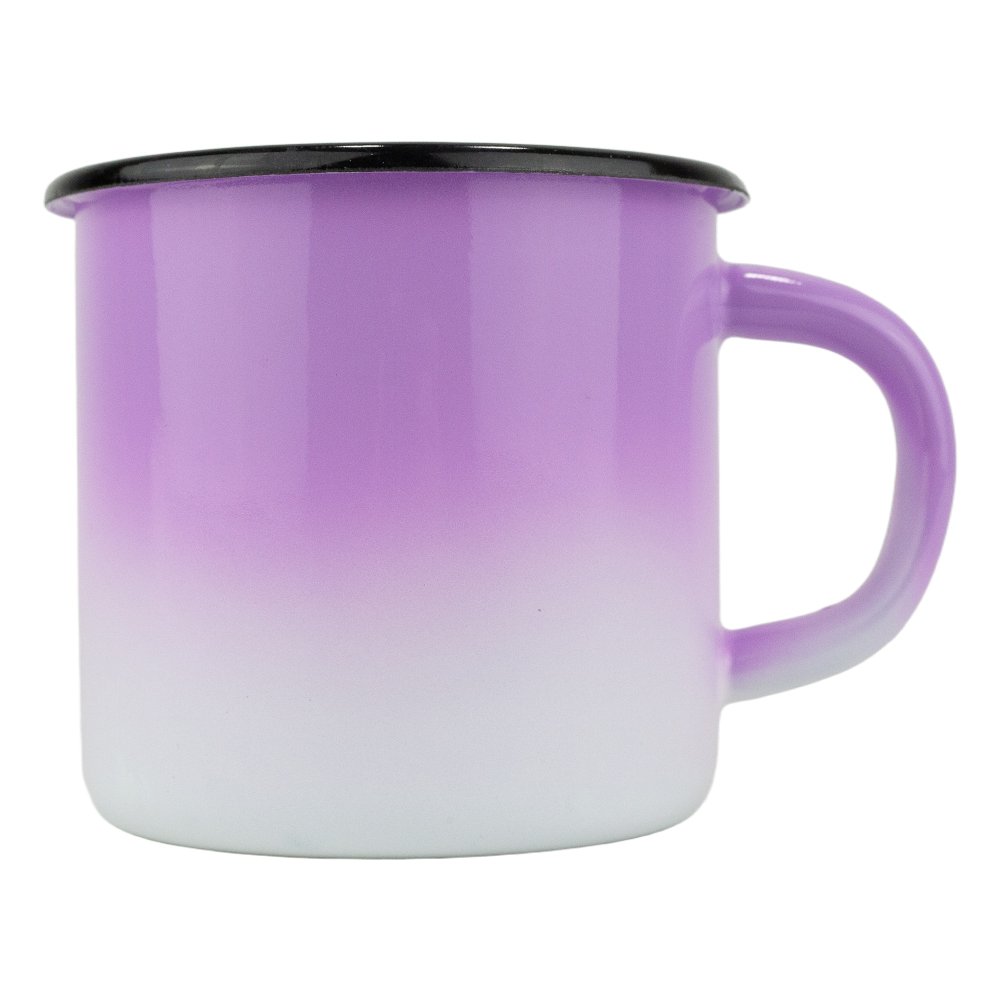 Novomoskovskaya posuda Smaltovaný hrnek ø 11 cm - 1 l ombré fialový - 00000-0000469